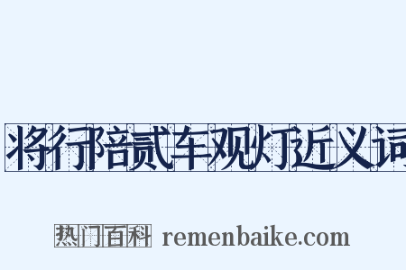 将行陪贰车观灯近义词是什么意思的图片